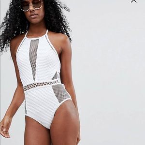 SOLD. NWT White swimsuit onesie